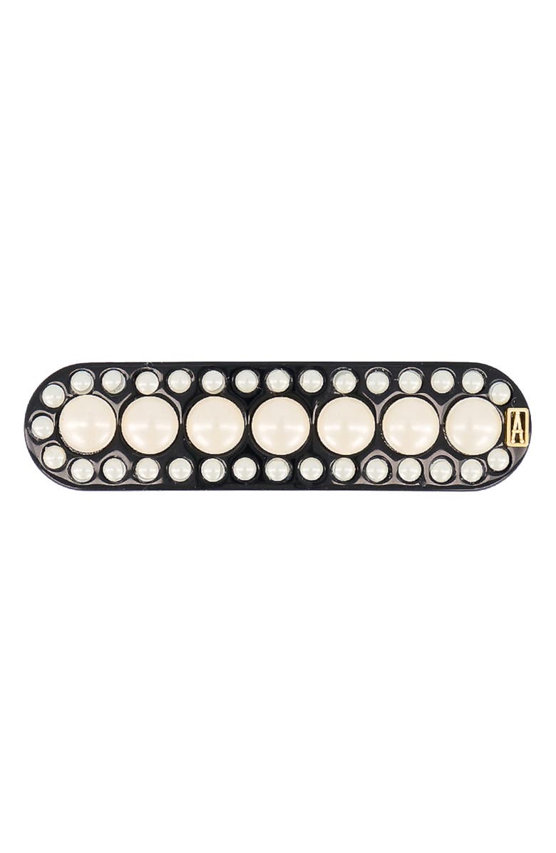 Alexandre de Paris Small Imitation Pearl Barrette, Main, color,