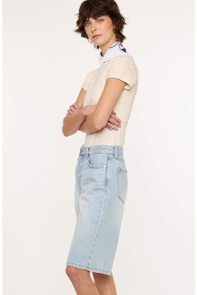 Darla Drape Low Slung Baggy Denim Jort, Alternate, color, Medium Light