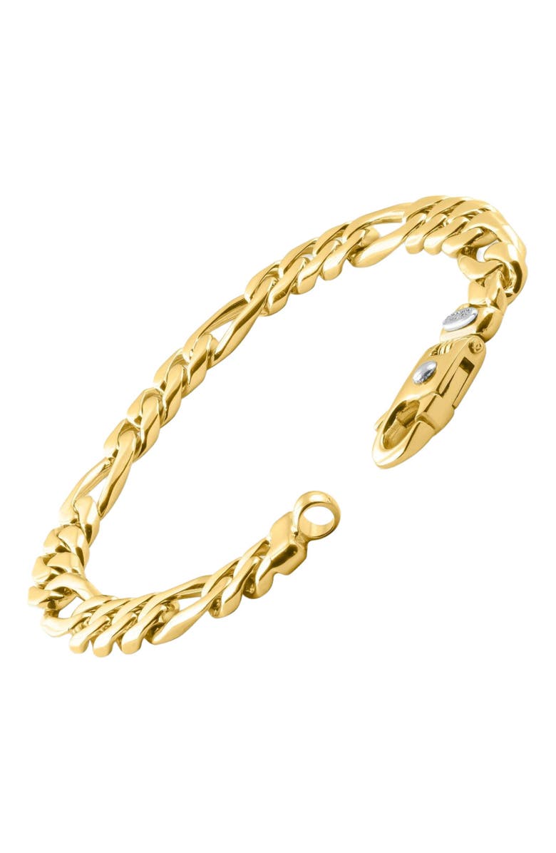 Bliss Diamond Mens Solid 14k Gold 55 grams Designed Link 9.5mm Heavy Masculine Bracelet 9", Alternate, color, 