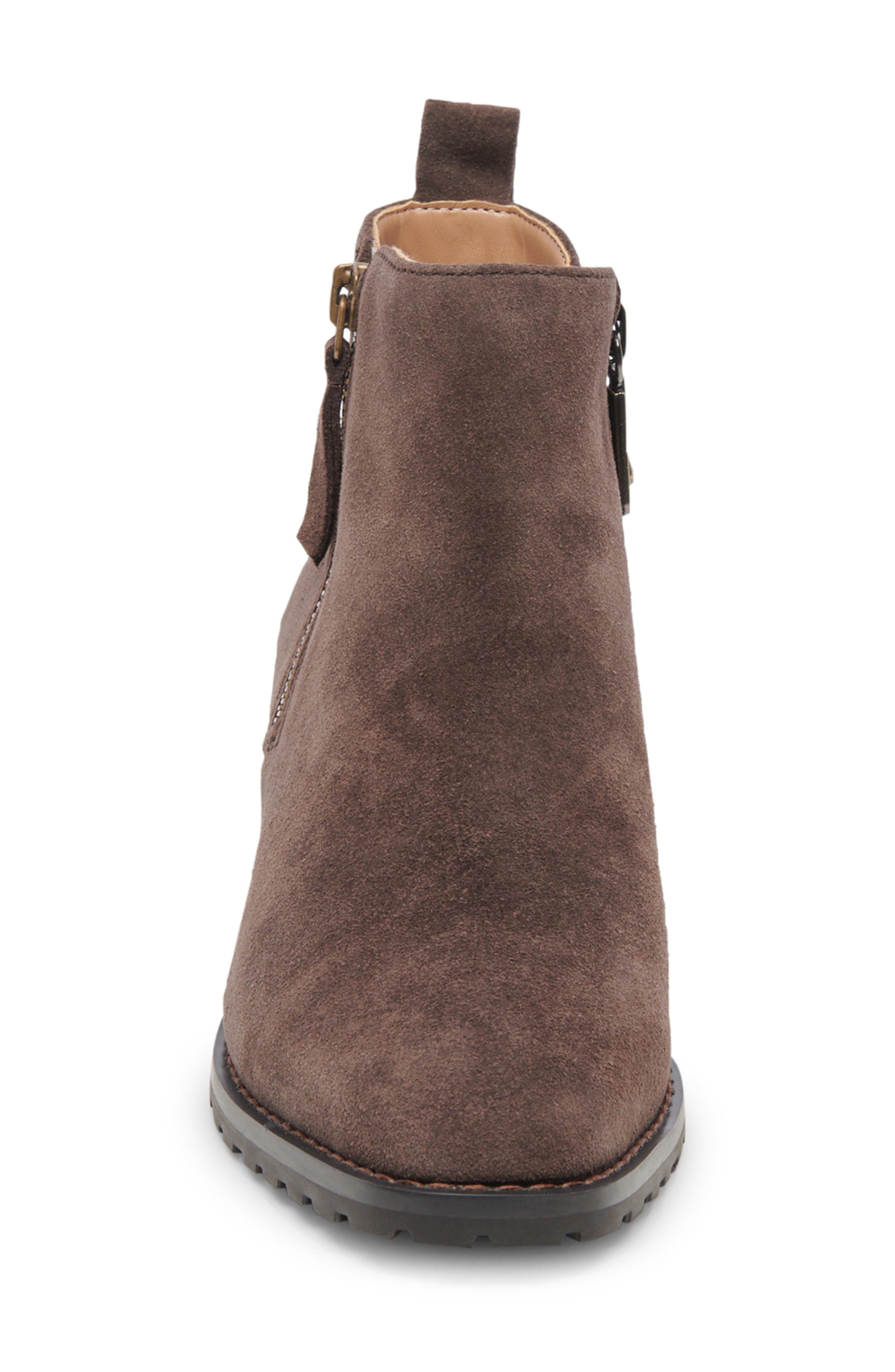 Strax Waterproof Leather Bootie, Alternate, color, CHOCOLATE SUEDE