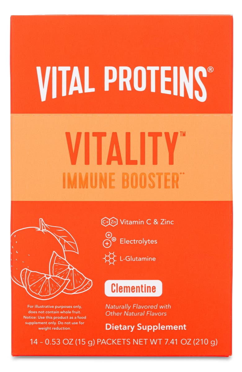 Vital Proteins Single-Serve Vitality Immune Booster Dietary Supplement Pack, Alternate, color, Clementine