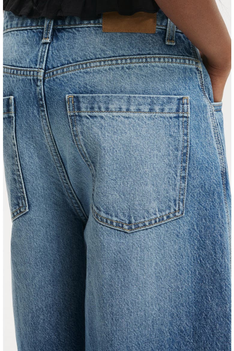 Women's 90 S Baggy Denim Jort, Alternate, color, Azure Blue