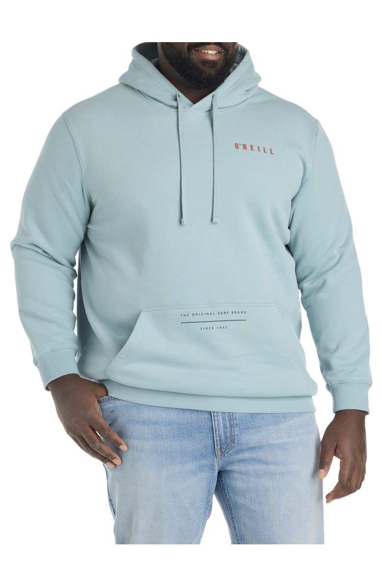 O'Neill Big & Tall Surf Sesh Classic Hoodie, Alternate, color, Stone Blue