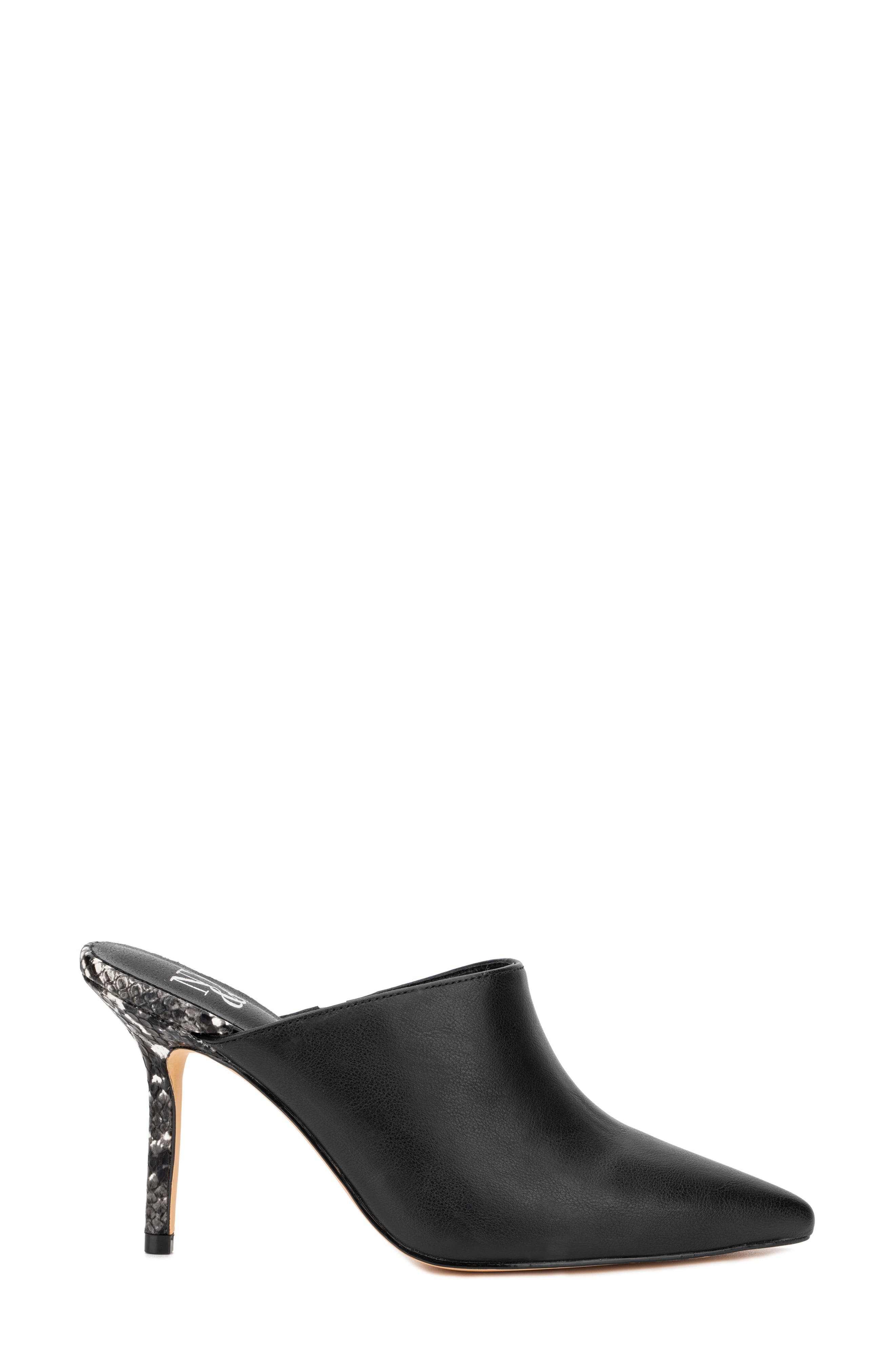NEW YORK AND COMPANY Carlette Snake Embossed Heeled Mule, Alternate, color, 