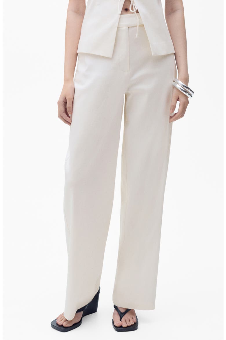 Straight Leg Pants, Main, color, ECRU