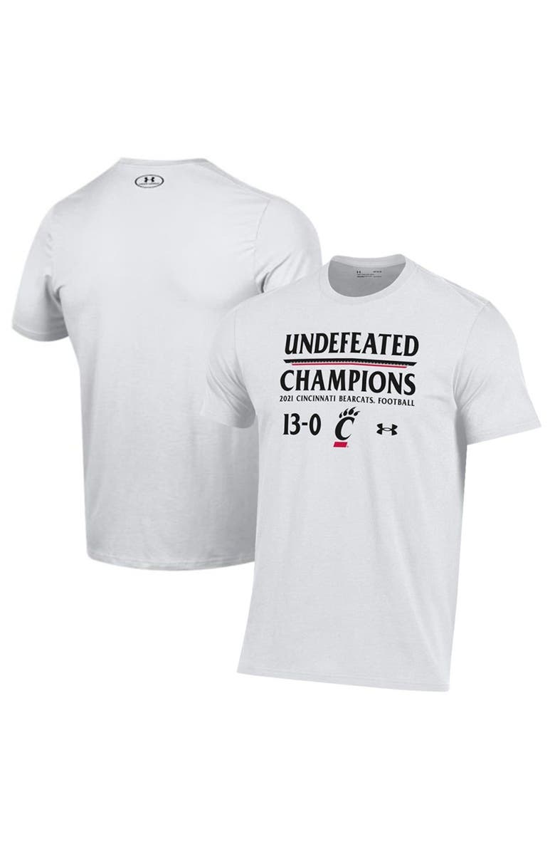 Under Armour Men's Under Armour White Cincinnati Bearcats 2021 AAC Football Conference Champions Undefeated T-Shirt, Main, color, 