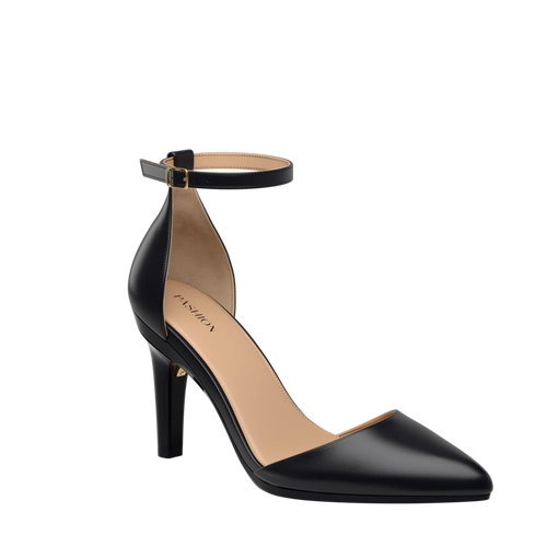 Shop Pashion Footwear The D'orsay 4" Stiletto Heel In Coal Leather