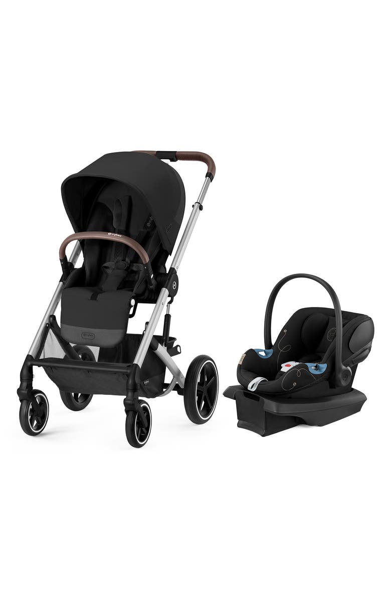 CYBEX Balios S Lux Stroller + Aton G Infant Car Seat Travel System, Main, color, Moon Black