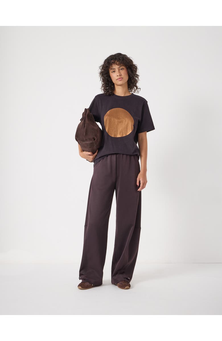 Hush Metallic Graphic Cotton T-Shirt, Alternate, color, Plum Purple