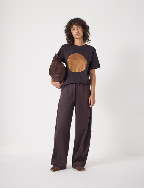 Hush Metallic Graphic Cotton T-shirt In Black