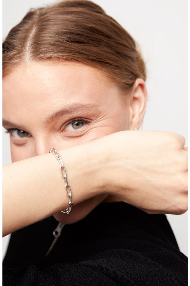 Cable Charm Bracelet, Alternate, color, Silver