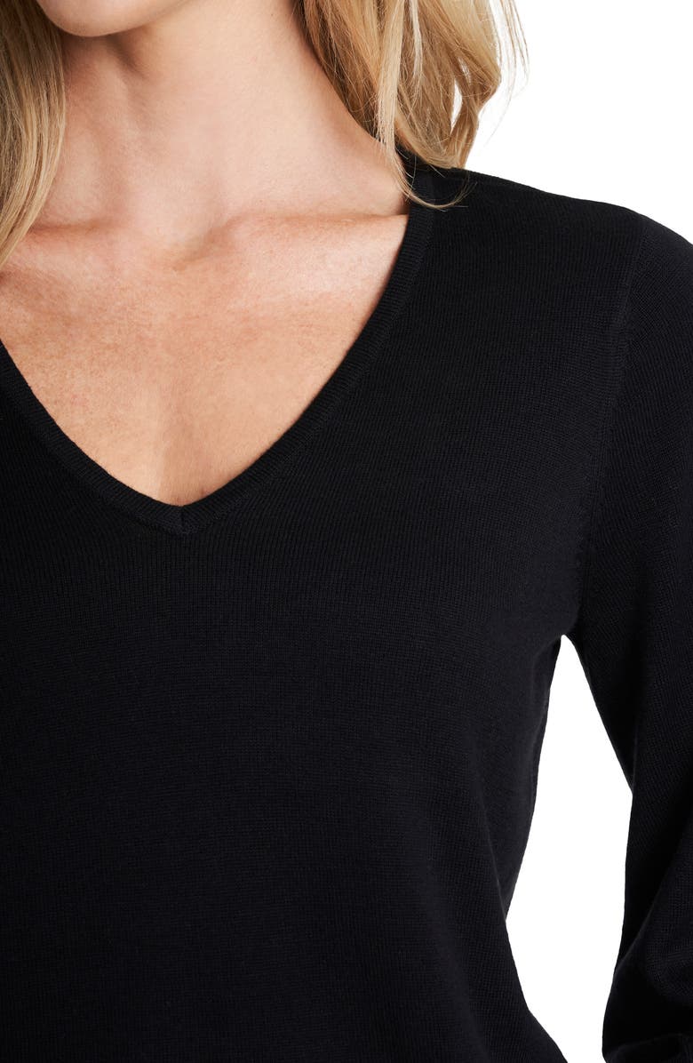 CeCe Tie Sleeve Cotton Blend Sweater, Alternate, color, 