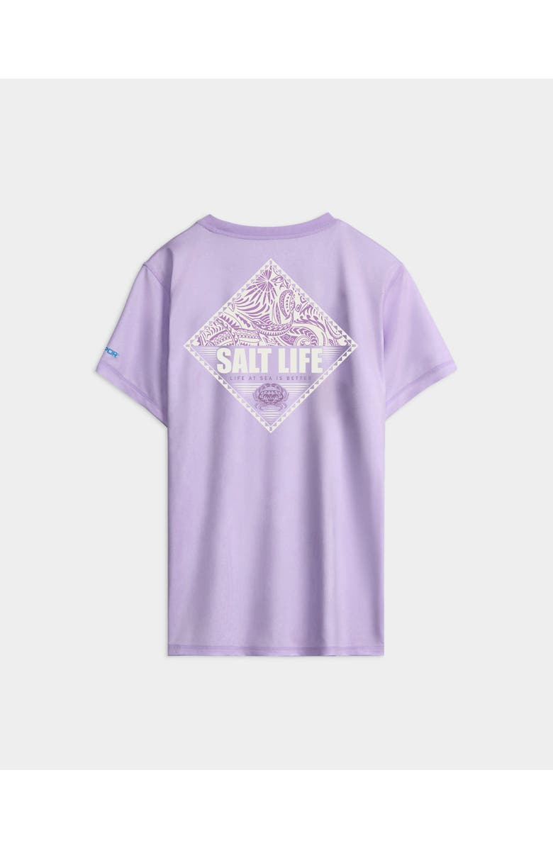 Salt Life Salt Badge Performance Short Sleeve Tee, Alternate, color, Pale Lavender Heather