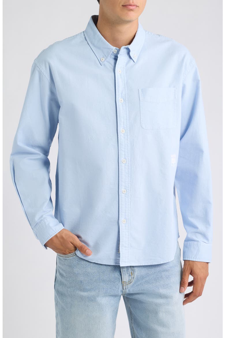 Relaxed Franklin Garment Dye Button-Down Shirt, Main, color, LIGHT BLUE
