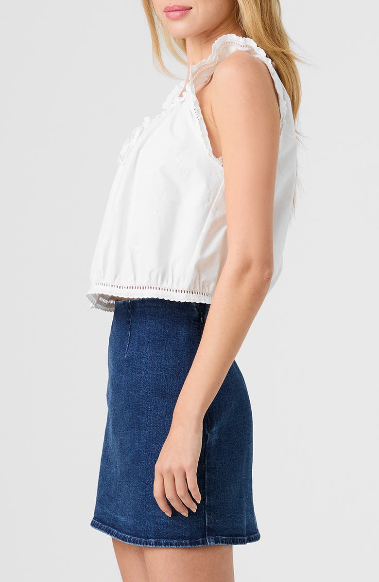 French Connection Alissa Sleeveless Cotton Top, Alternate, color, Linen White