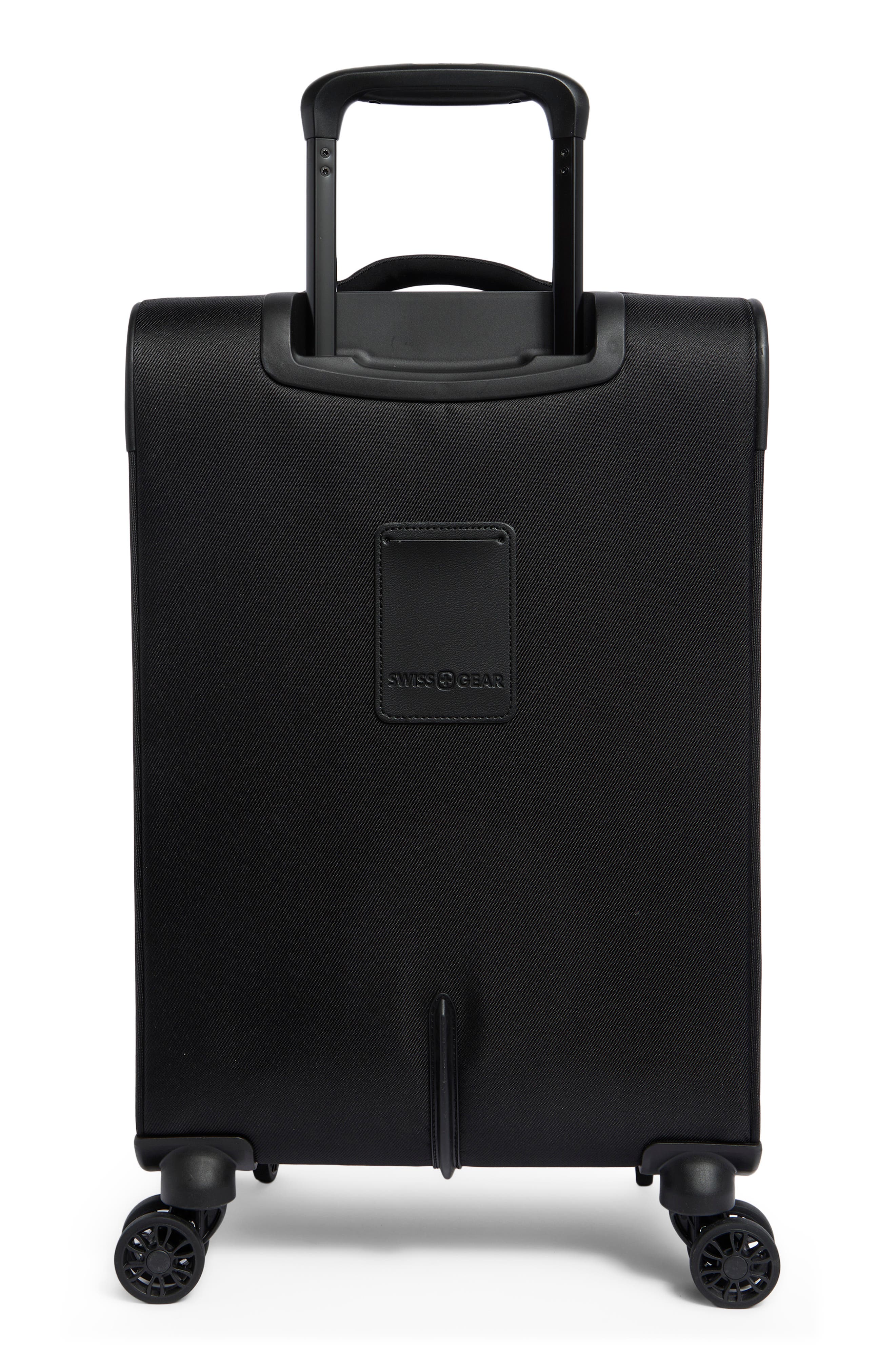 SWISSGEAR 19-Inch Softside Spinner Carry-On Luggage, Alternate, color, Black