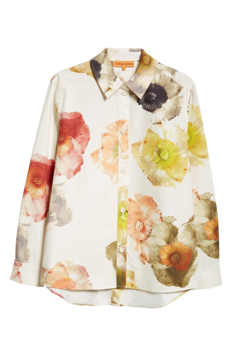 Stine Goya Martina Floral Organic Cotton Pants, Alternate, color, Pastel Poppies