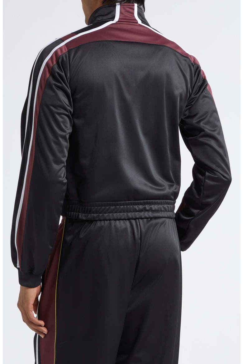 Shrunken Track Jacket, Alternate, color, BLACK BURGUNDY