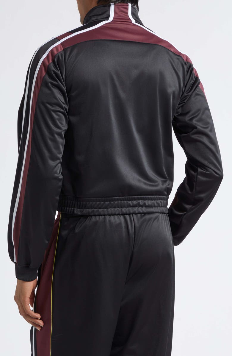 Martine Rose Shrunken Track Jacket, Alternate, color, Black Burgundy