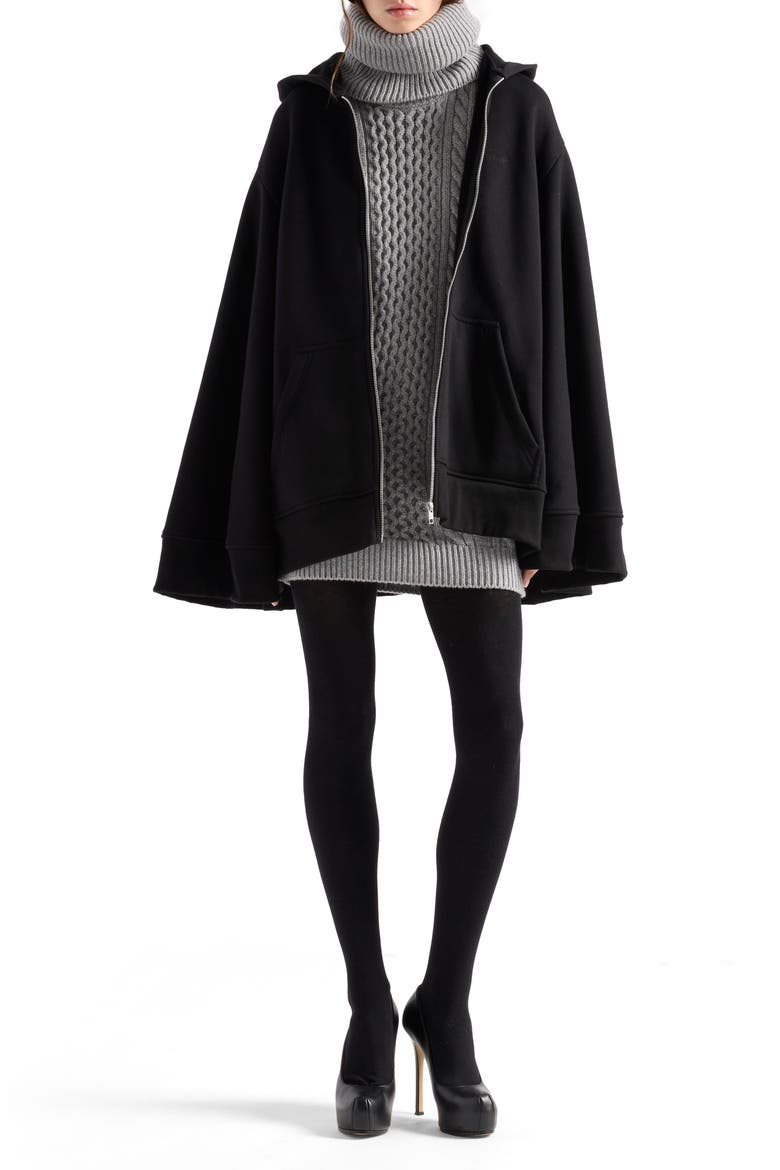 Cowl Neck Cable Vest, Alternate, color, WOOL SLATE