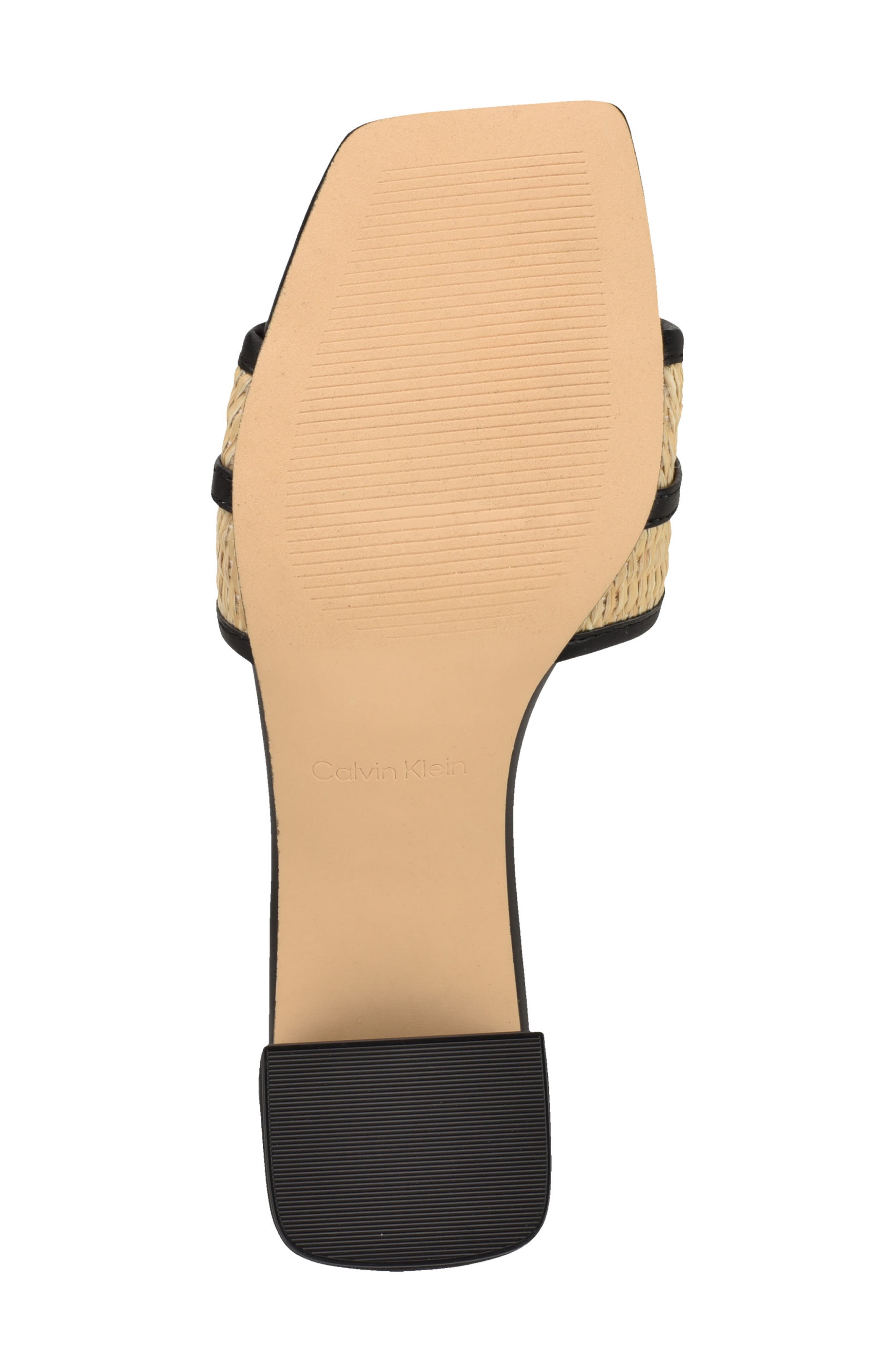 Calvin Klein Paloma Slide Sandal, Alternate, color, Natural/ Black