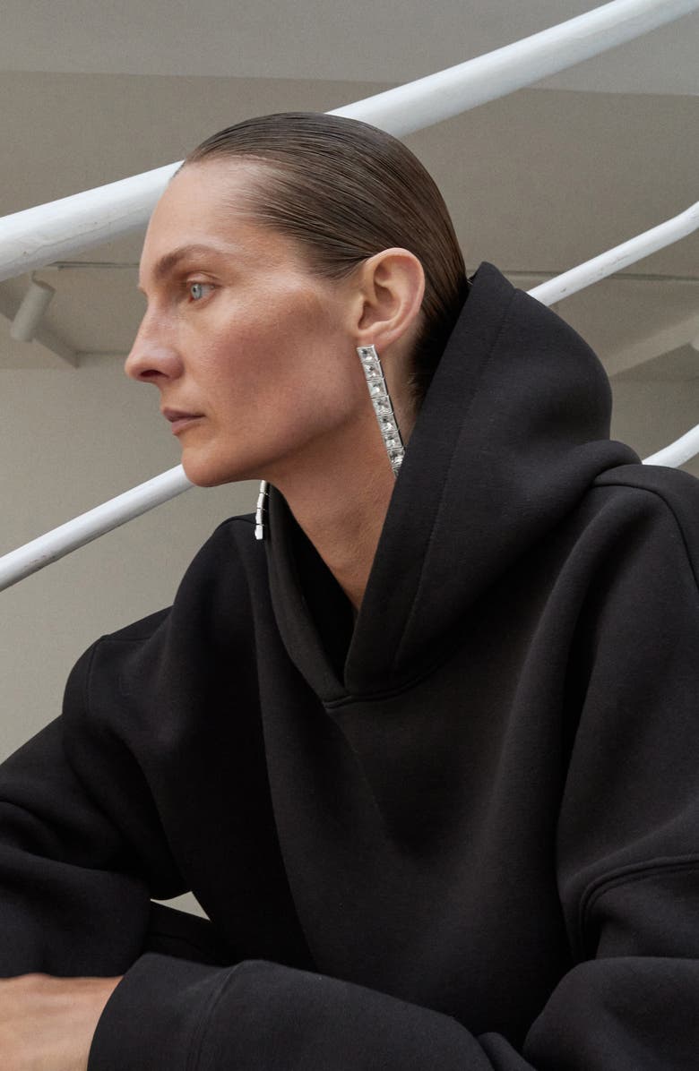 MANGO Selection Oversize Hoodie, Alternate, color, Black