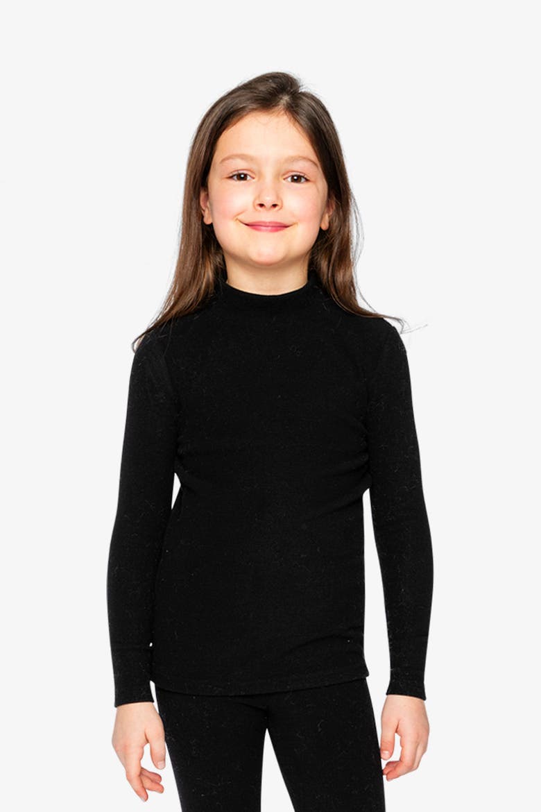 Vertical Rib Mock Neck Top, Alternate, color, Black