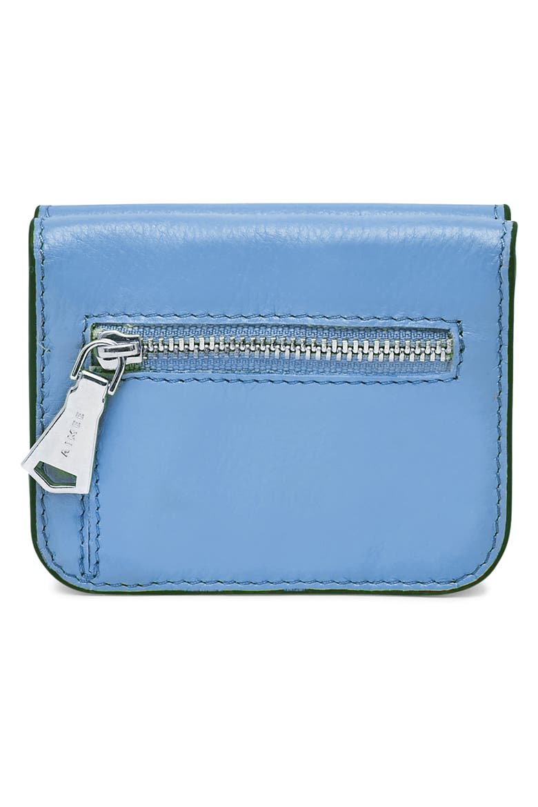 Pucker Up Leather Card Case, Alternate, color, PURE BLUE