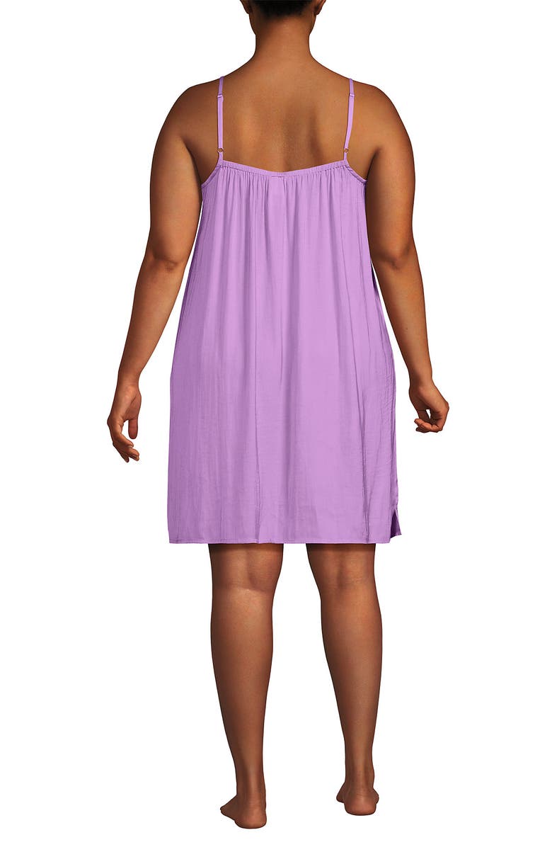 Lands' End Matte Satin 2 Piece Pajama Set - Nightgown and Robe, Alternate, color, 