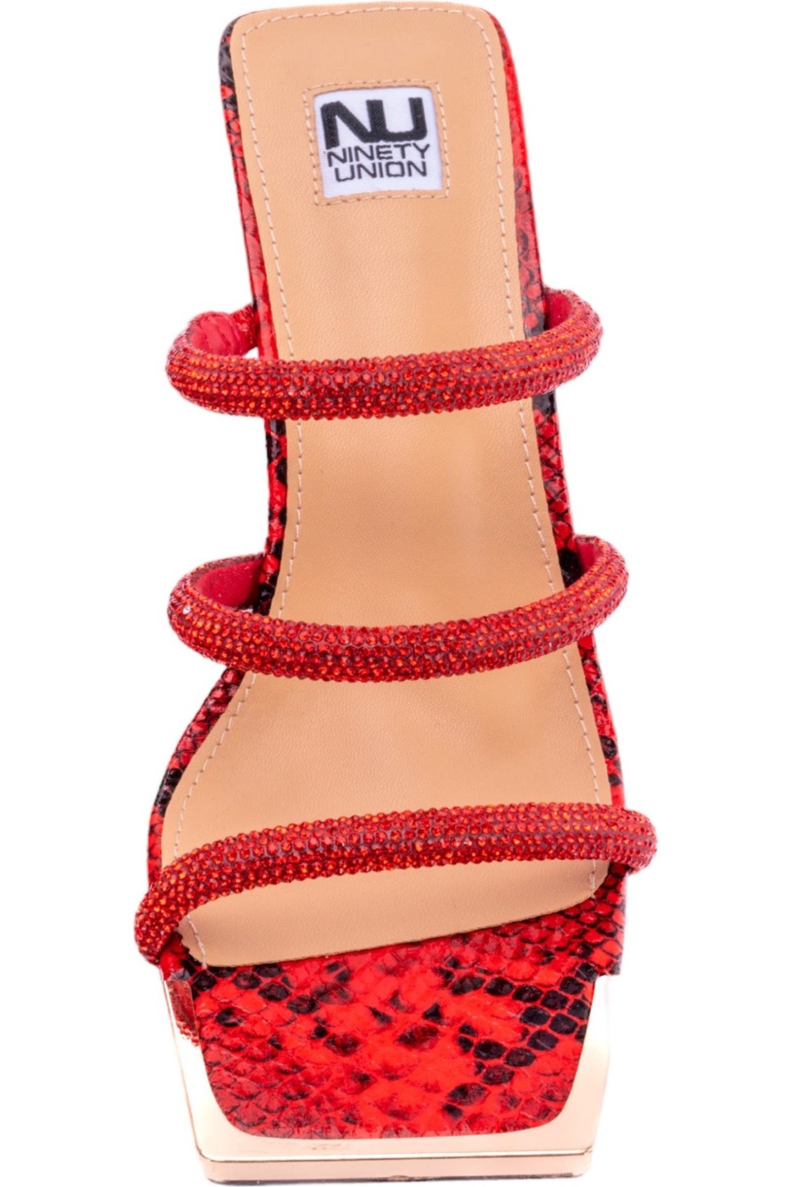 Snake Curtains NINETY UNION Angel Snake Embossed Wedge Heel Sandal (Women) | Nordstromrack