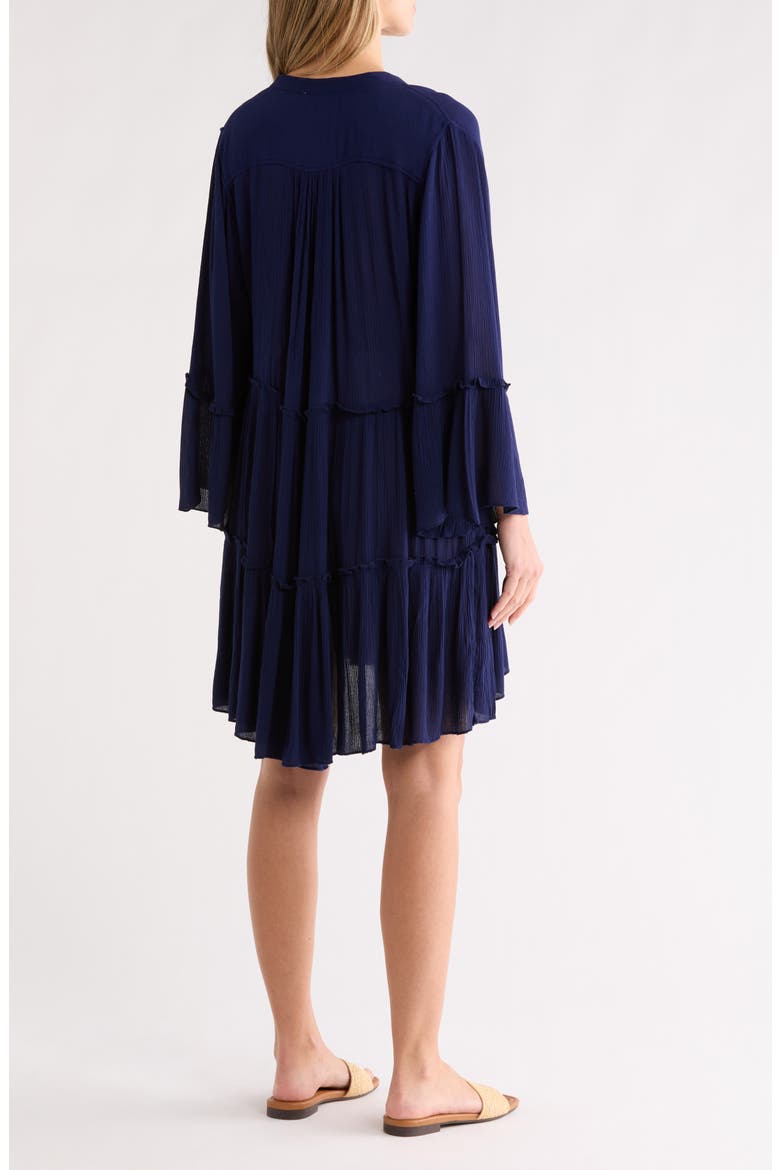 A-Line Tiered Mini Dress, Alternate, color, NAVY