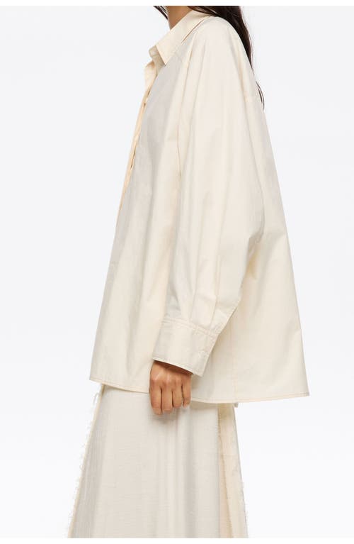 Bimba Y Lola Oversize Stitching Shirt In White