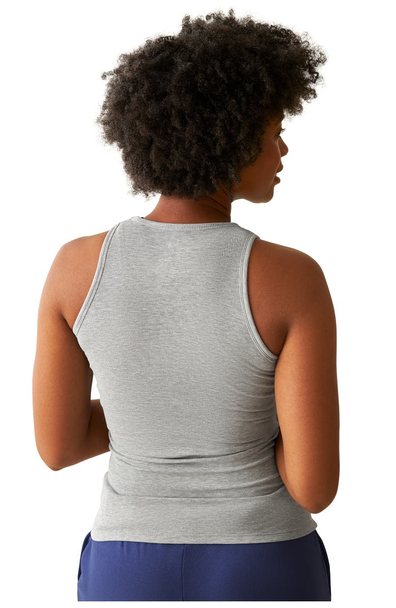 KindredBravely Maternity Ribbed Racerback Nursing Tank, Alternate, color, Grey Heather