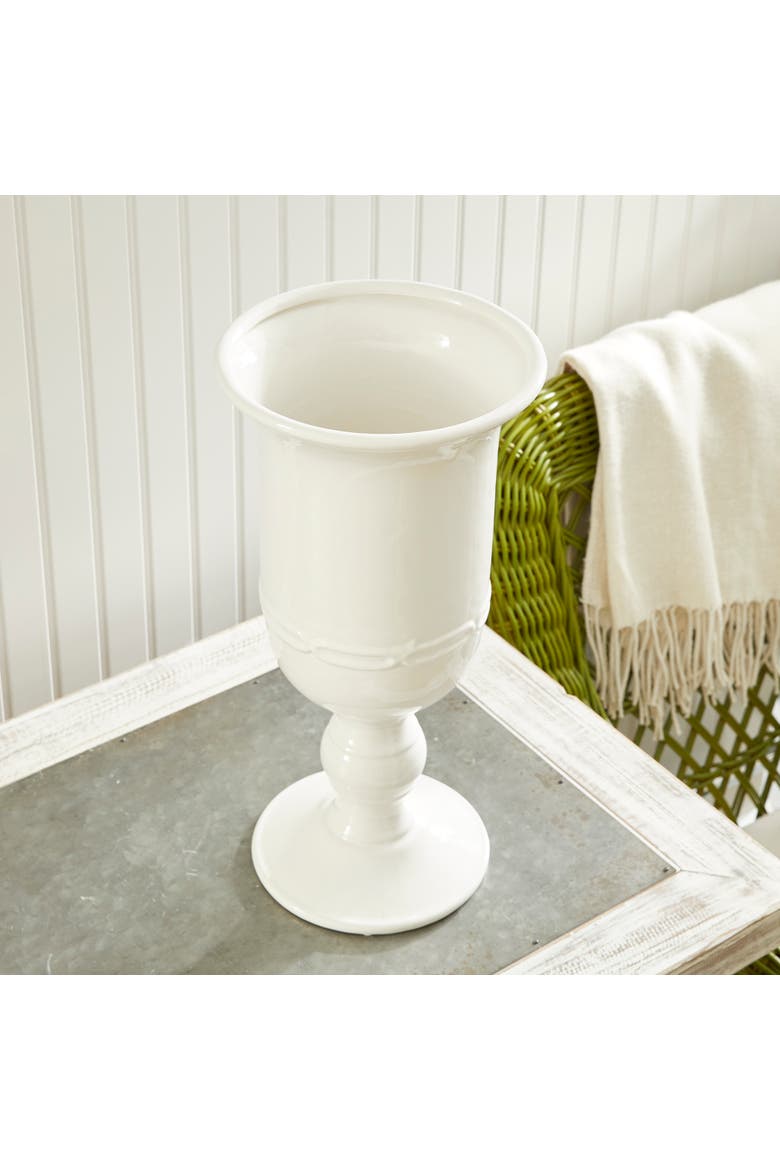 Mirabelle Petite Pedestal Urn, Alternate, color, White