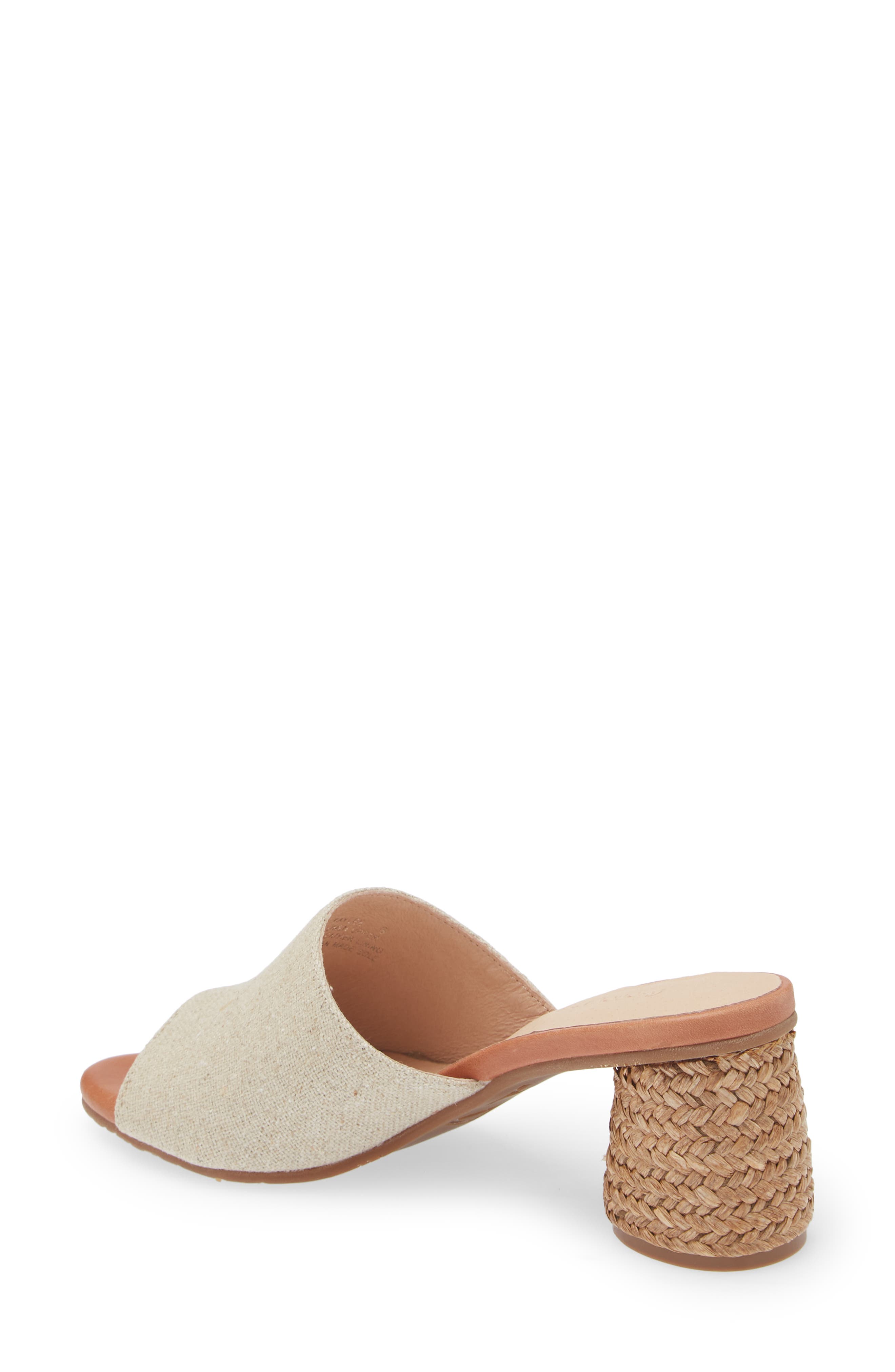 Chocolat Blu Block Heel Sandal, Alternate, color, Natural Linen