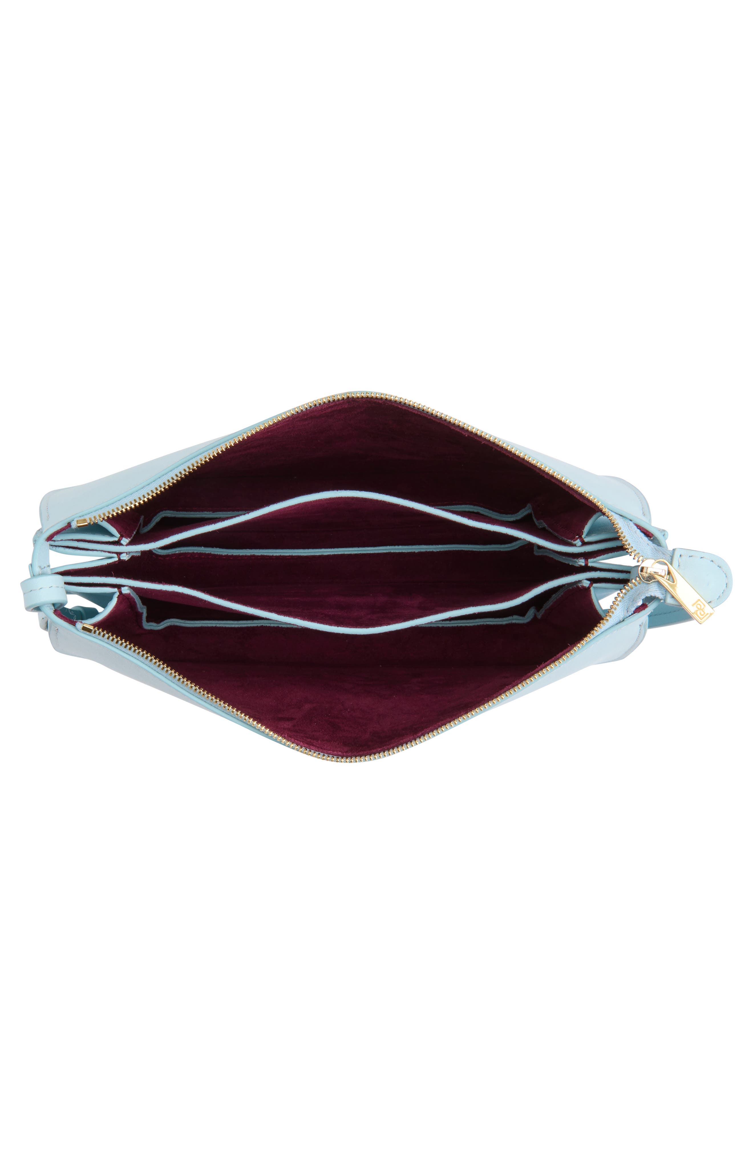 Rae Leather Crossbody Bag, Alternate, color, GLACIAL BLUE LEATHER