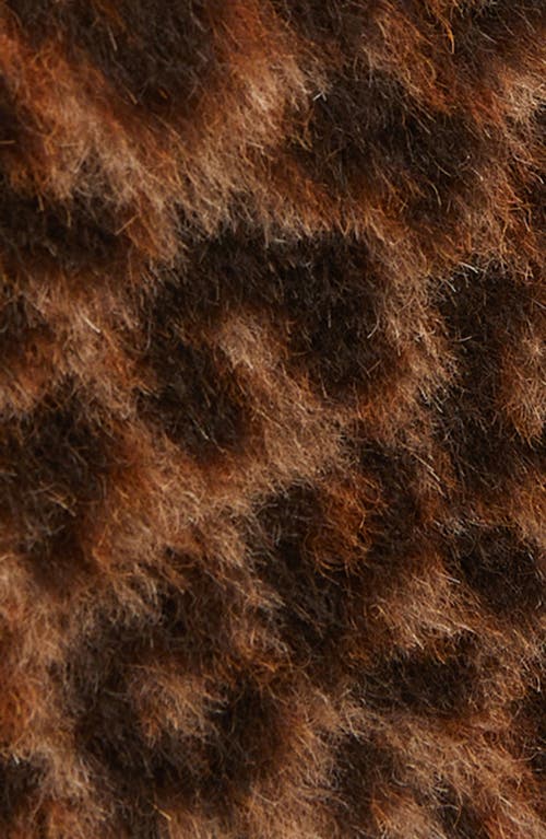 Max Mara Leopard Print Alpaca, Virgin Wool & Silk Bucket Hat In Sand