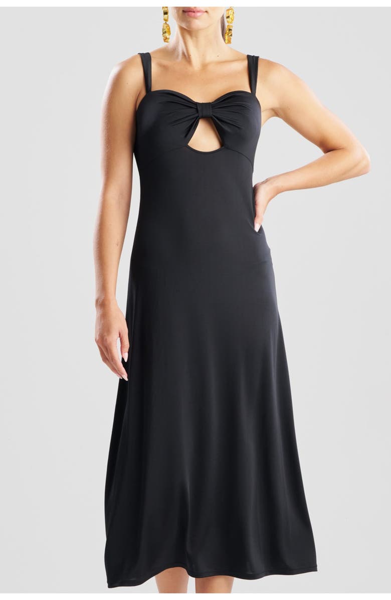 Natori Solid Jersey Maxi Dress, Alternate, color, Black