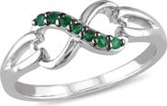Julianna B. Emerald Accent Infinity Ring