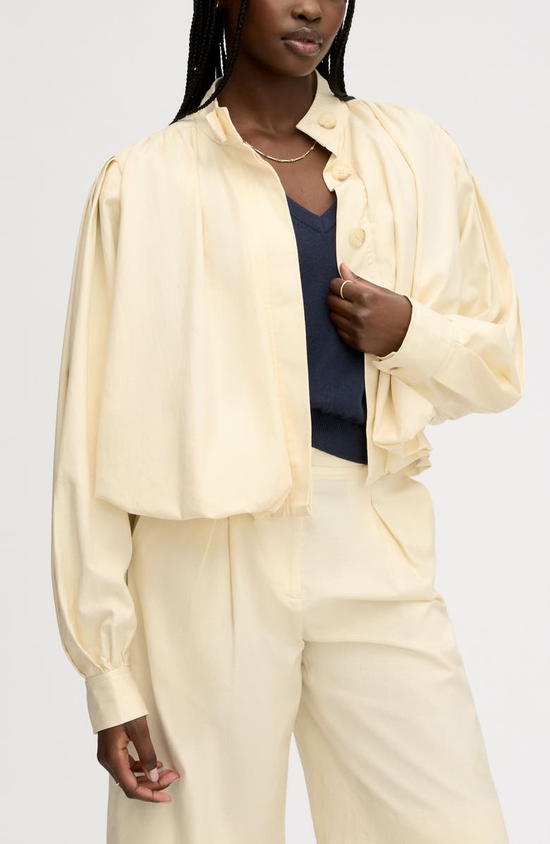 Sam Edelman Crop Bubble Trench, Alternate, color, Almond