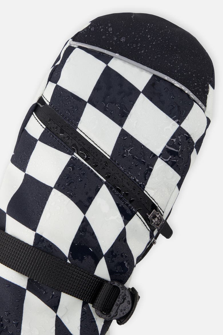 Teknik Checkered Waterproof Cordura Reinforced Winter Mittens, Alternate, color, White Checkered Print