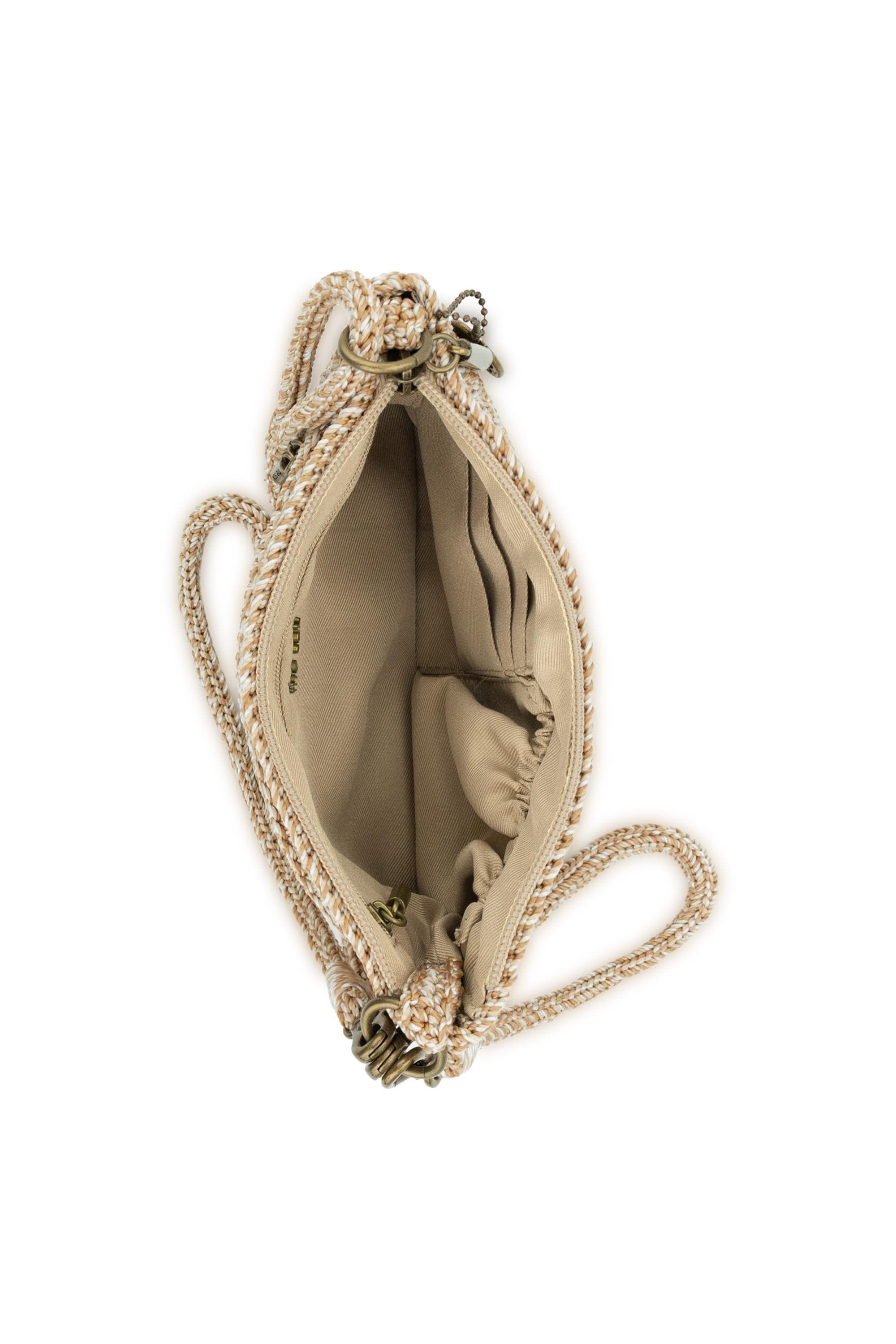 The Sak Vita Hand Crochet Crossbody Wristlet, Alternate, color, Bamboo Static