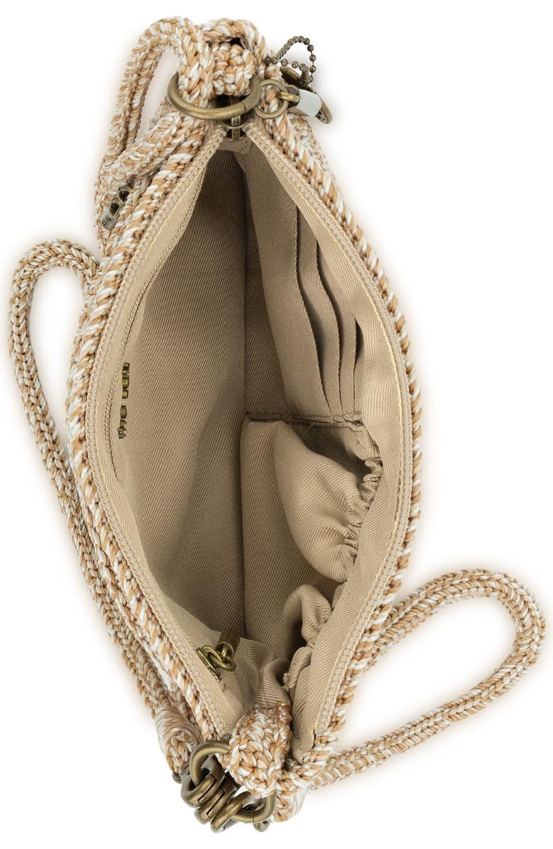 The Sak Vita Hand Crochet Crossbody Wristlet, Alternate, color, Bamboo Static