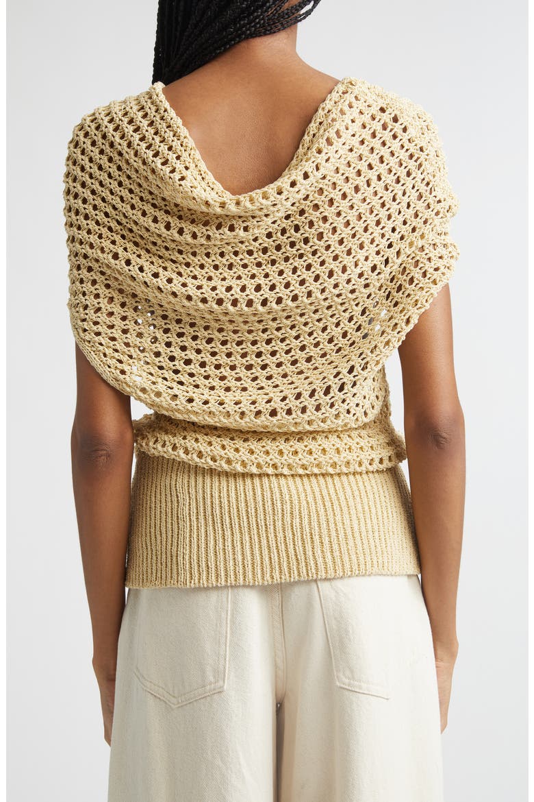 Reid Organic Cotton Blend Crochet Sweater, Alternate, color, BUTTER