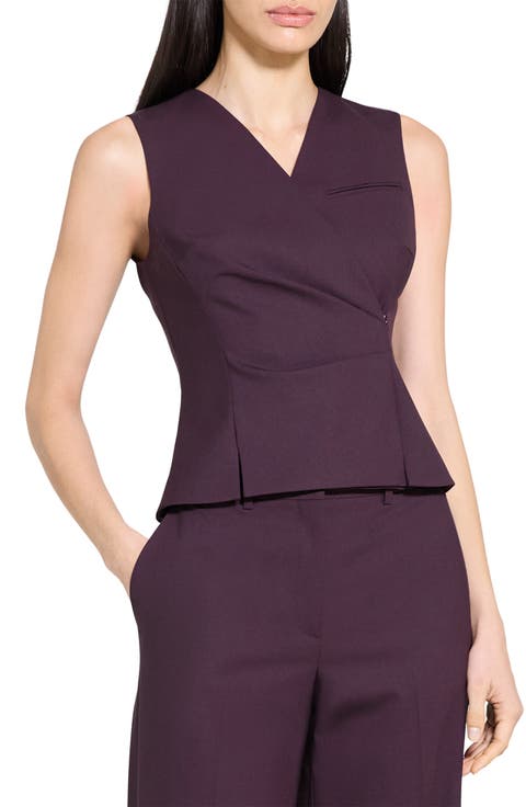 Stretch Wool Wrap Vest