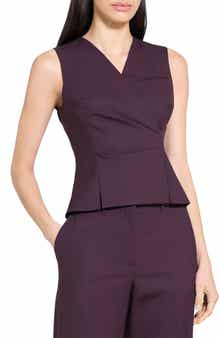 Theory Stretch Wool Wrap Vest