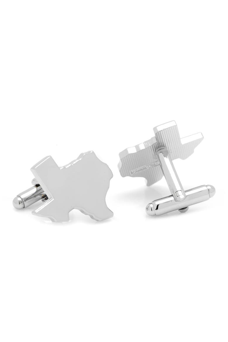 'Texas' Cuff Links, Alternate, color, SILVER