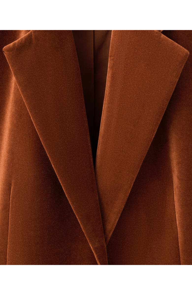 MANGO Velvet Blazer, Alternate, color, Burnt Orange