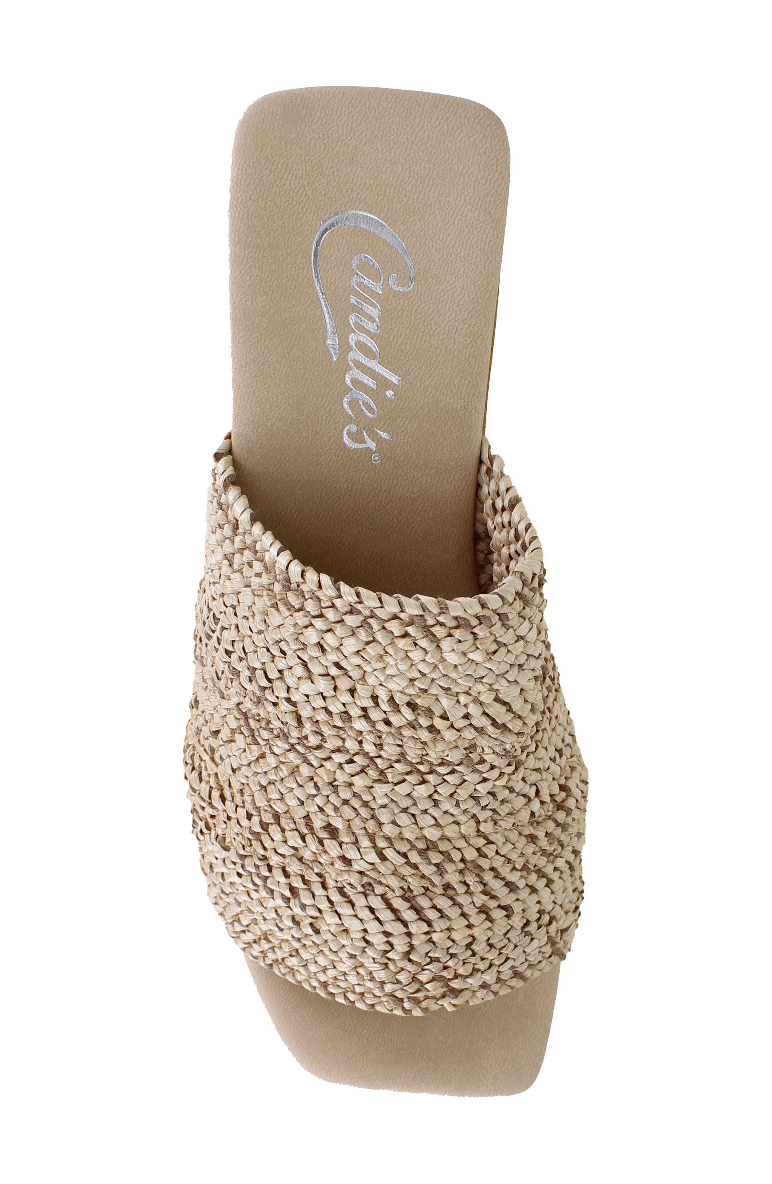 Candie's Klara Platform Slide Sandal, Alternate, color, Natural