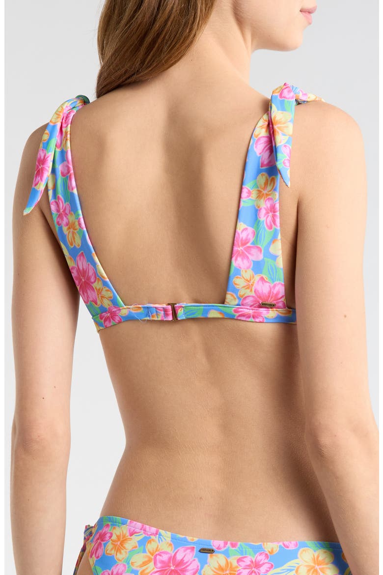 Malibu Cove Reversible Deep V Bikini Top, Alternate, color, BLUE